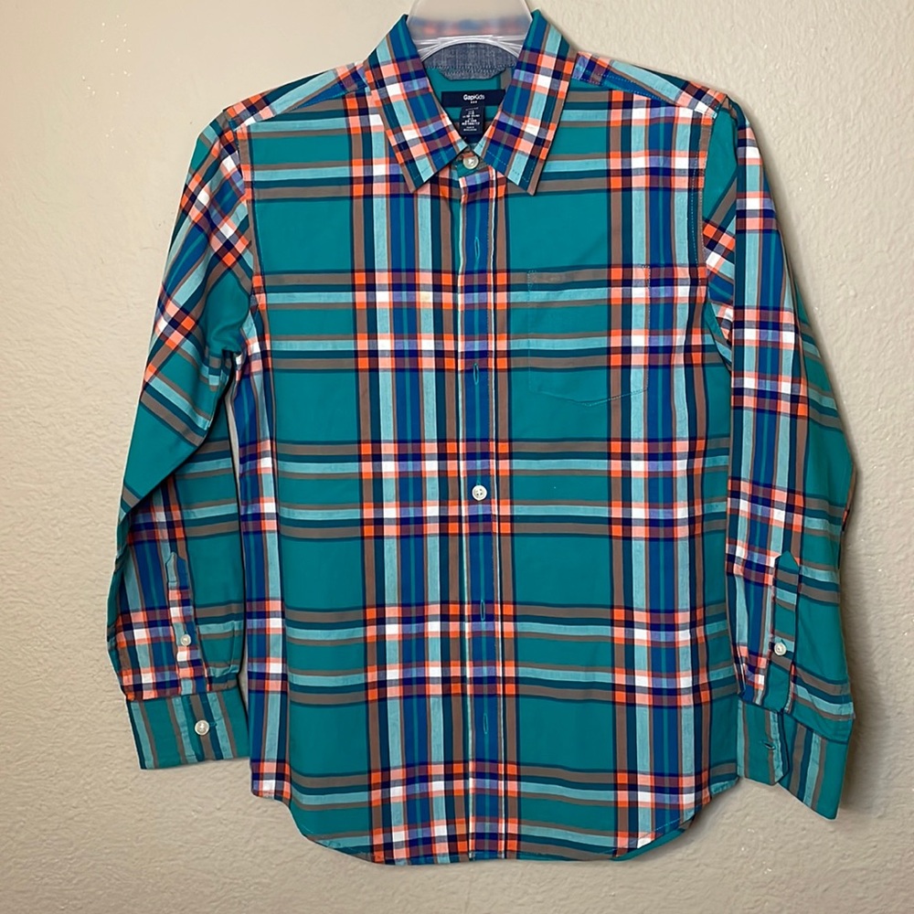GAP Plaid Button-down Shirt Boys